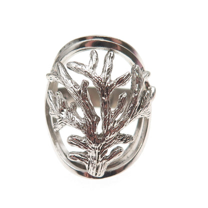 Tahara 925 Sterling Silver Vintage Tree of Life Oxidized Ring Size 6.25