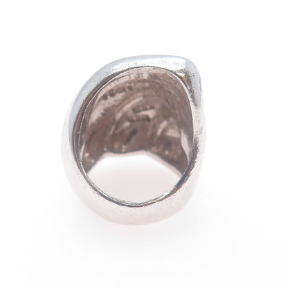 925 Sterling Silver Vintage Mexico Modernist Ring Size 6.5
