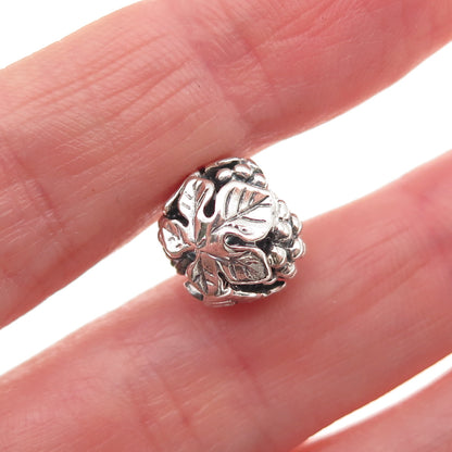 Trollbeads LAA 925 Sterling Silver Wine Harvest Slide Bead Charm