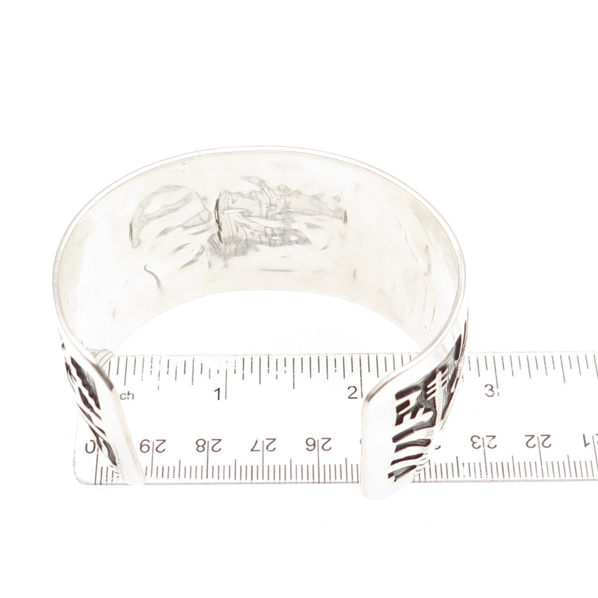925 Sterling Silver Vintage Southwestern Adjustable Tribal Cuff Bracelet 7.5"