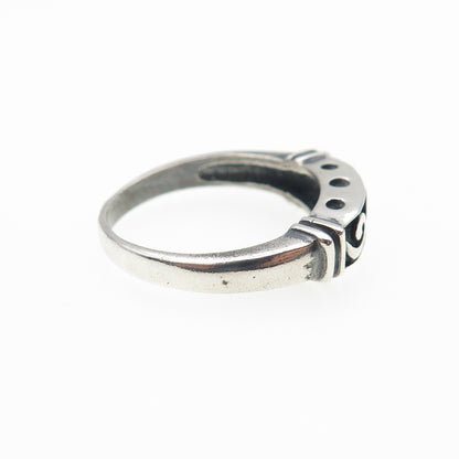 CHARLES WINSTON 925 Sterling Silver Vintage Swirl Oxidized Band Ring Size 8.25