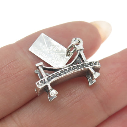 BELL TRADING POST 925 Sterling Silver Vintage St. Lawrence Seaway Bridge Pendant