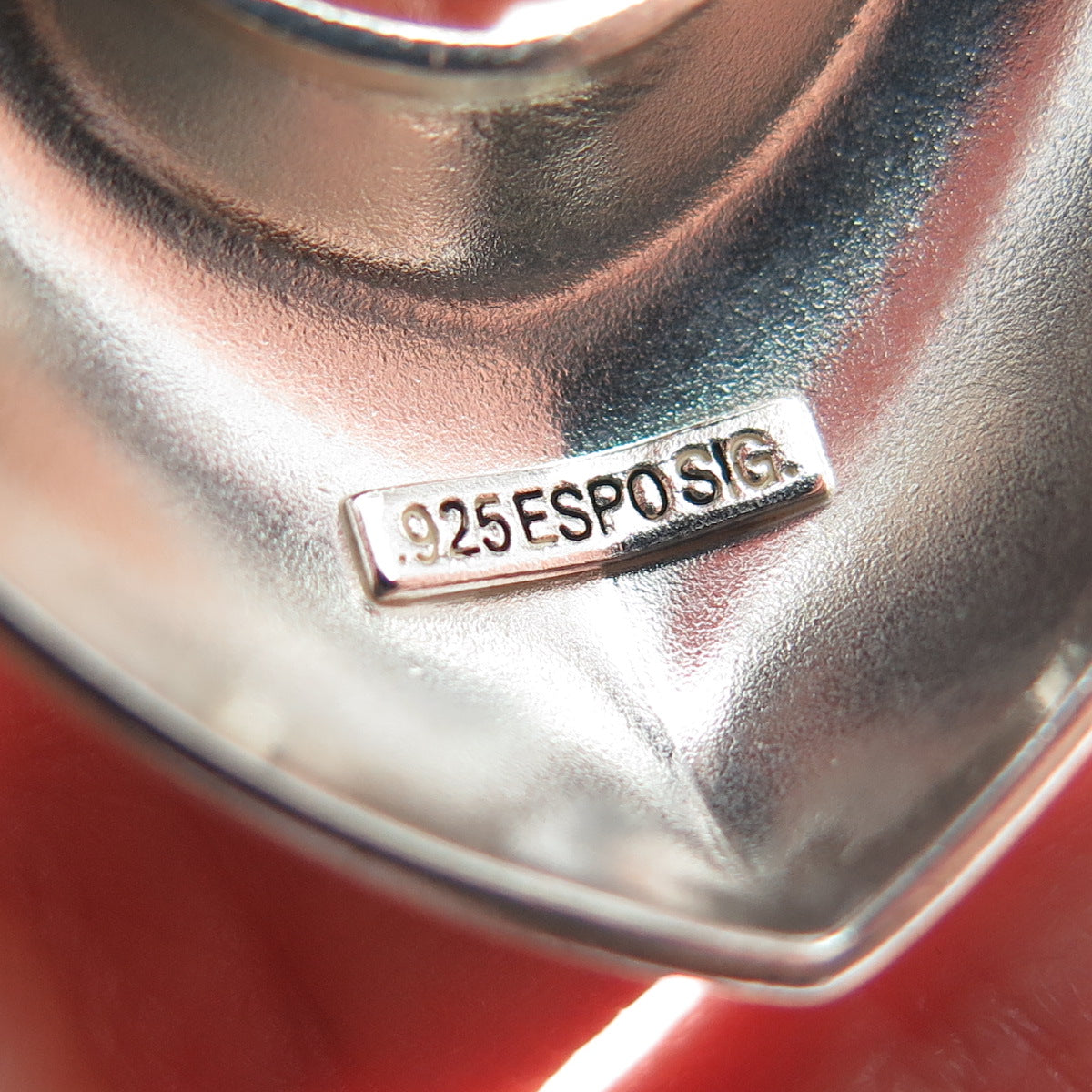 ESPO SIG Joseph Esposito 925 Sterling Silver Vintage Modernist Heart Pendant