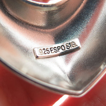 ESPO SIG Joseph Esposito 925 Sterling Silver Vintage Modernist Heart Pendant