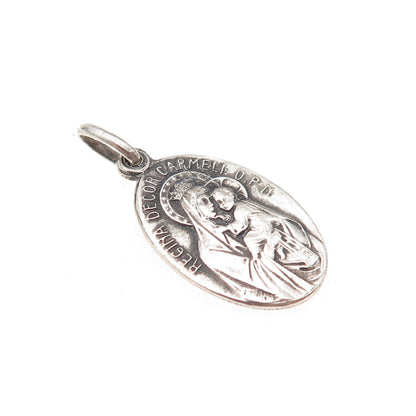 800 Silver Antique France Jesus & Our Lady of Perpetual Help Charm Pendant