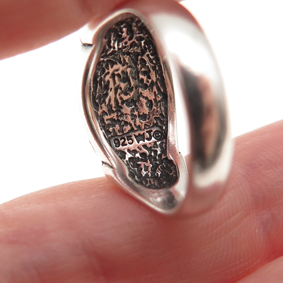 Waldeck 925 Sterling Silver Vintage Real Spiny Oyster Shell Ring Size 8.25