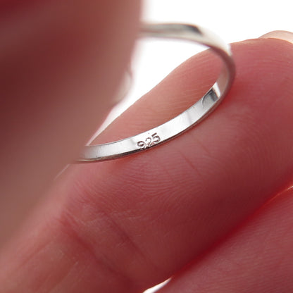 925 Sterling Silver Vintage Real Pearl Heart Ring Size 5.5