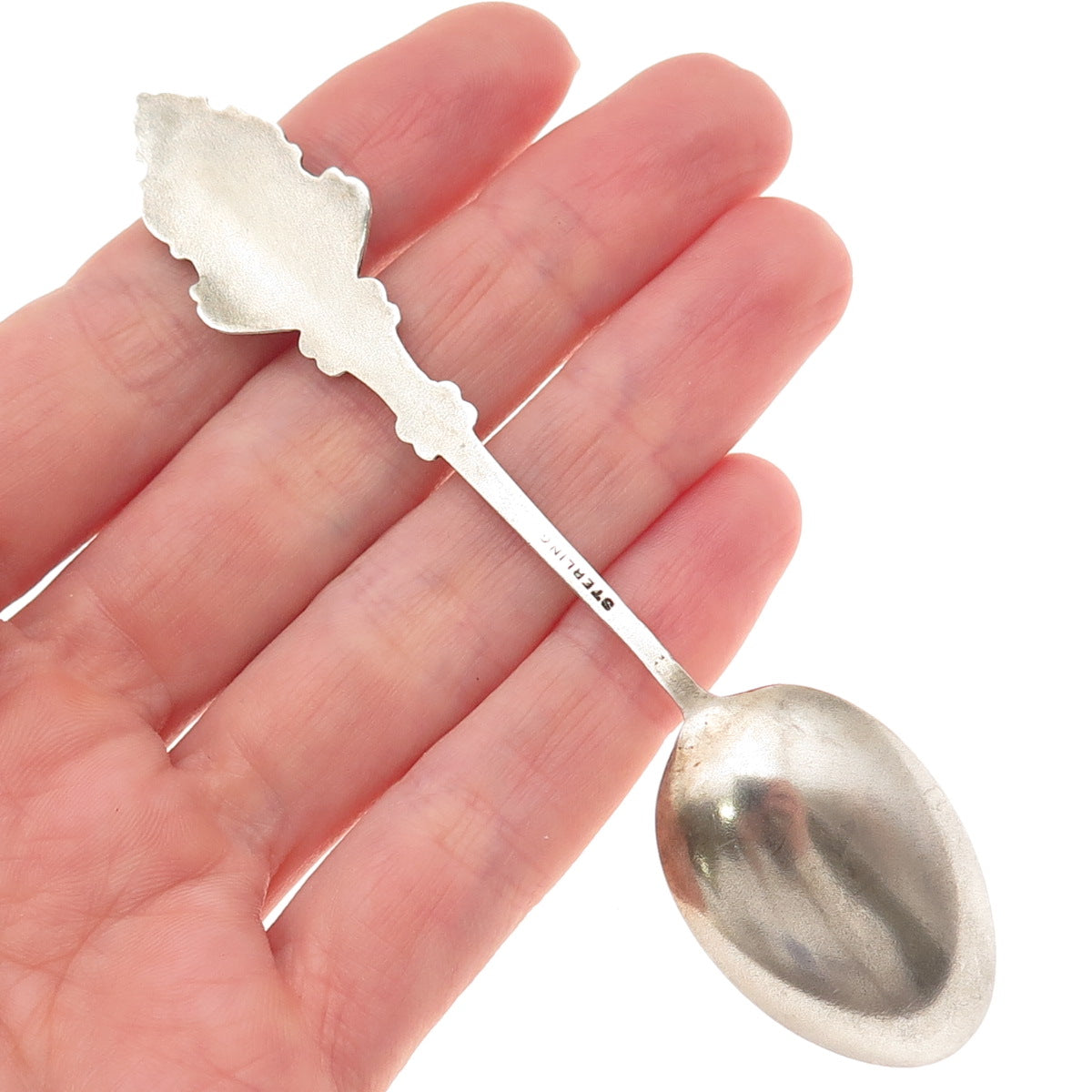 925 Sterling Antique Art Deco Canada Enamel Halifax Coat of Arms Coffee Spoon