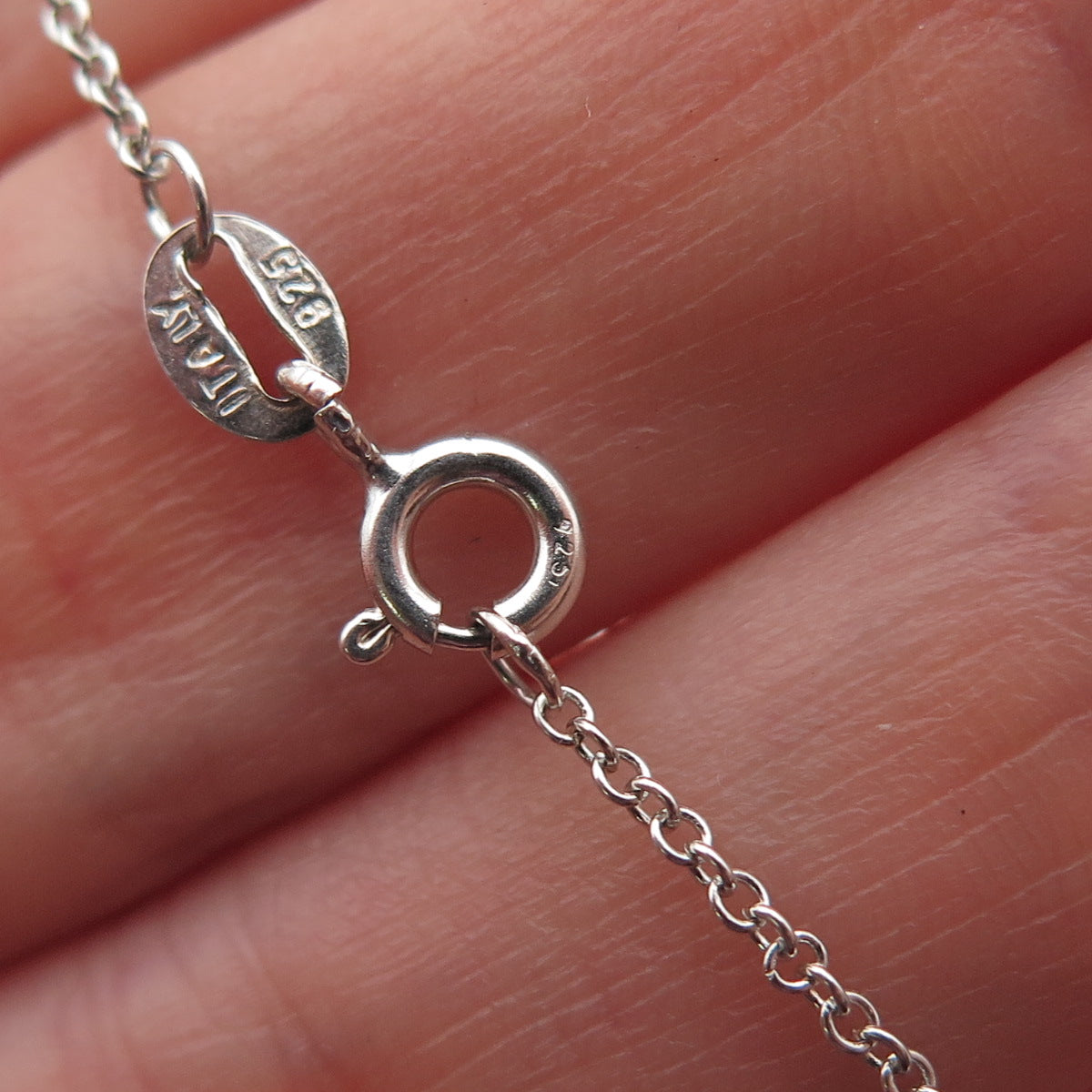 925 Sterling Silver Vintage St. Conrad & St. John Eudes Cable Chain Necklace 18"