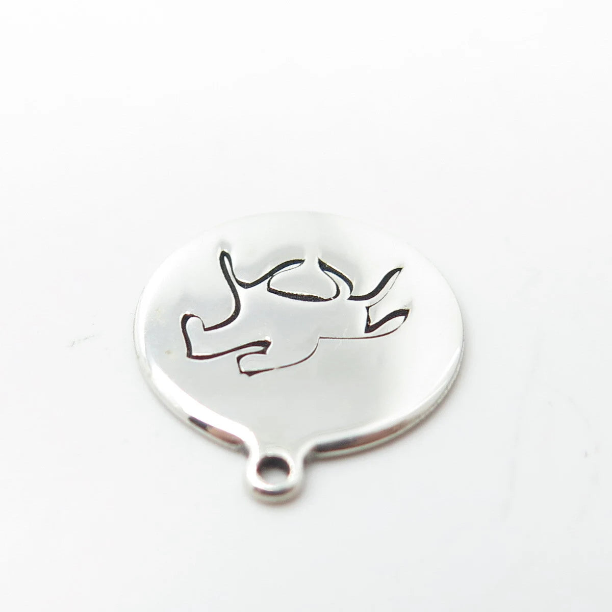 925 Sterling Silver USA Two In Town Racing Horses Charm Pendant