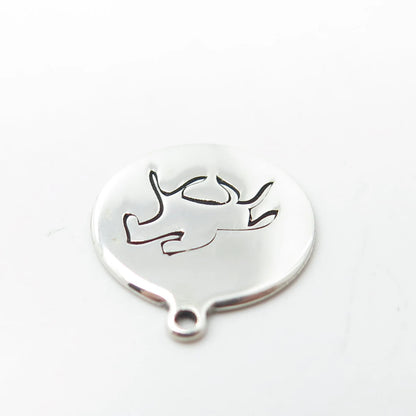 925 Sterling Silver USA Two In Town Racing Horses Charm Pendant