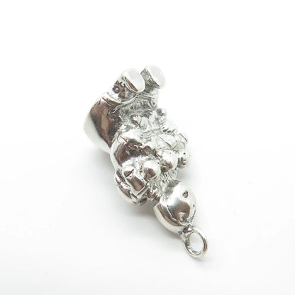 925 Sterling Silver Vintage Southwestern Mother & Kids Kachina Doll Pendant