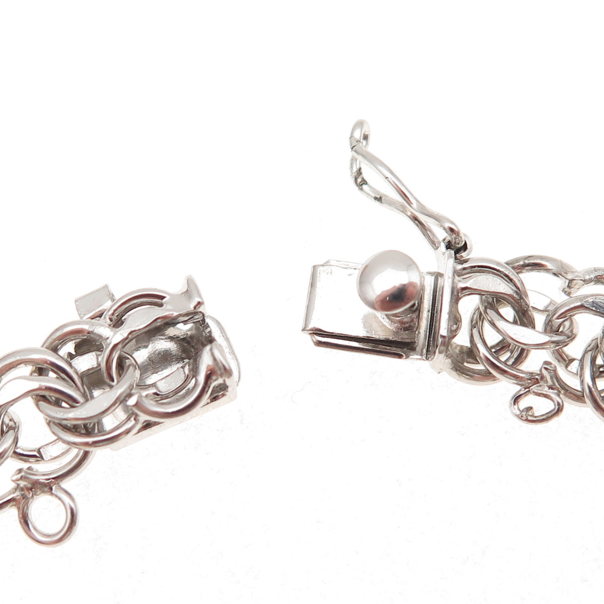 American 925 Sterling Silver Vintage Bismark Link Bracelet 7.25"