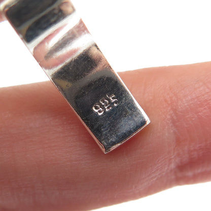 925 Sterling Silver Vintage Enamel Candy Cane Minimalist Slide Charm Pendant