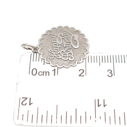 BEAU 925 Sterling Silver Vintage Happy Birthday Charm Pendant
