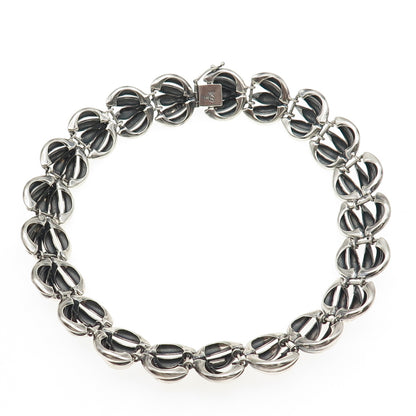 Shirley Henry Sterling Silver Vintage Modernist Heavy 103.8g Chain Necklace 16"