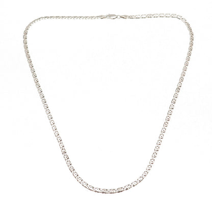 925 Sterling Silver Vintage Italy Anchor Mariner Chain Necklace 18"