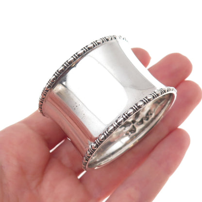Gorham 925 Sterling Silver Antique Art Deco Engraved Monogram Napkin Ring B1546