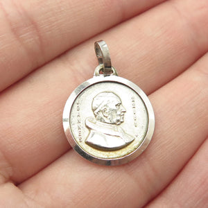 800 Silver Vintage Joannes XXIII Religious Theme Pendant