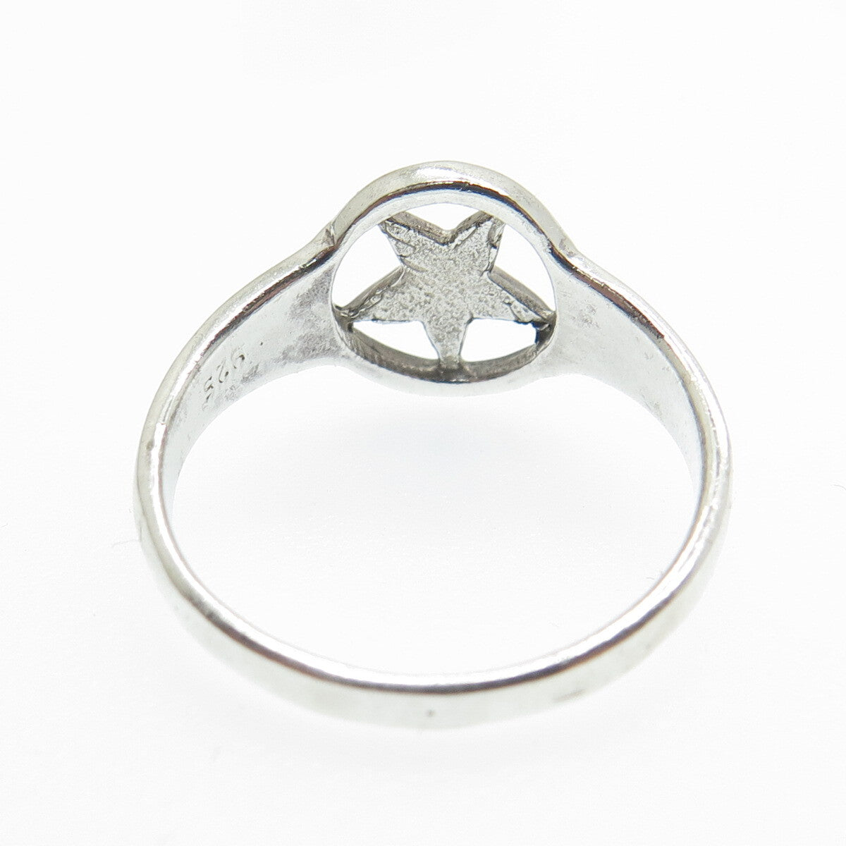 925 Sterling Silver Vintage Star Ring Size 8.5