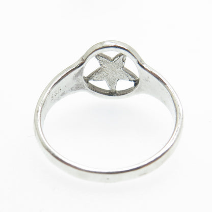 925 Sterling Silver Vintage Star Ring Size 8.5