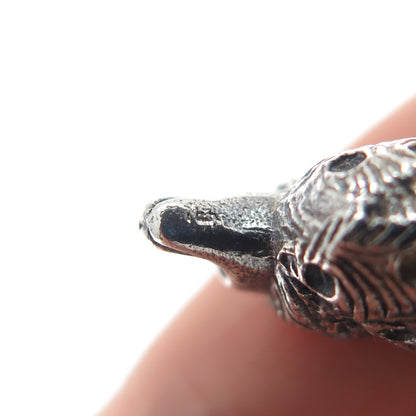 925 Sterling Silver Vintage Poodle Dog Oxidized 3D Miniature