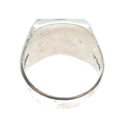 925 Sterling Silver Vintage Mexico Aries Zodiac Sign Oxidized Ring Size 10.25