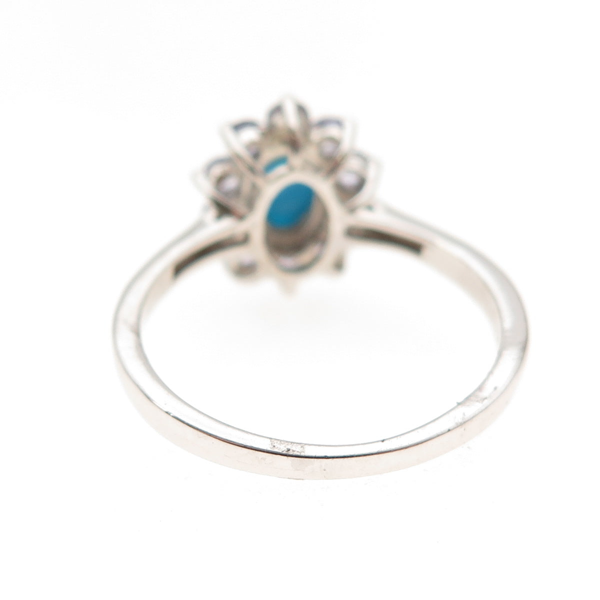 Chuck Clemency 925 Sterling Real Sleeping Beauty Turquoise Tanzanite Ring Size 8