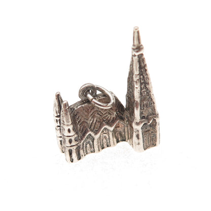 835 Silver Antique Art Deco St. Stephen's Cathedral Vienna 3D Charm Pendant