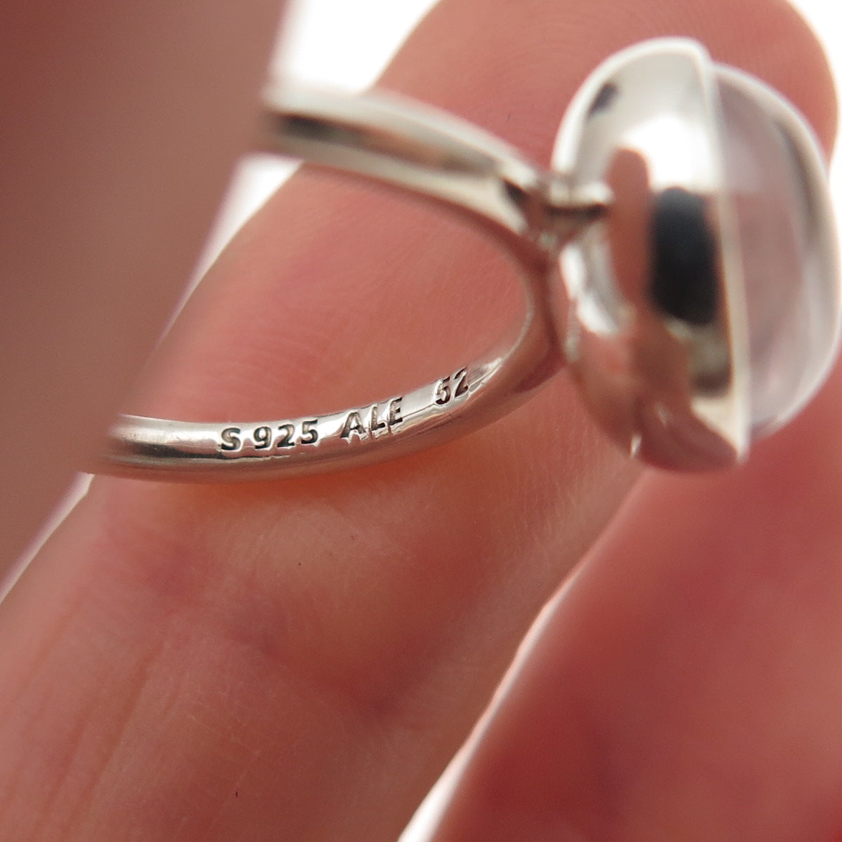 Pandora 925 Sterling Silver Clear Crystal Poetic Droplet Ring Size 6