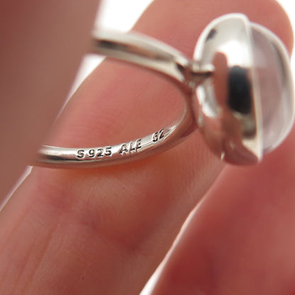 Pandora 925 Sterling Silver Clear Crystal Poetic Droplet Ring Size 6