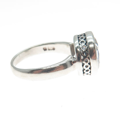 925 Sterling Silver Round-Cut Shaped C Z Engagement Ring Size 8.75