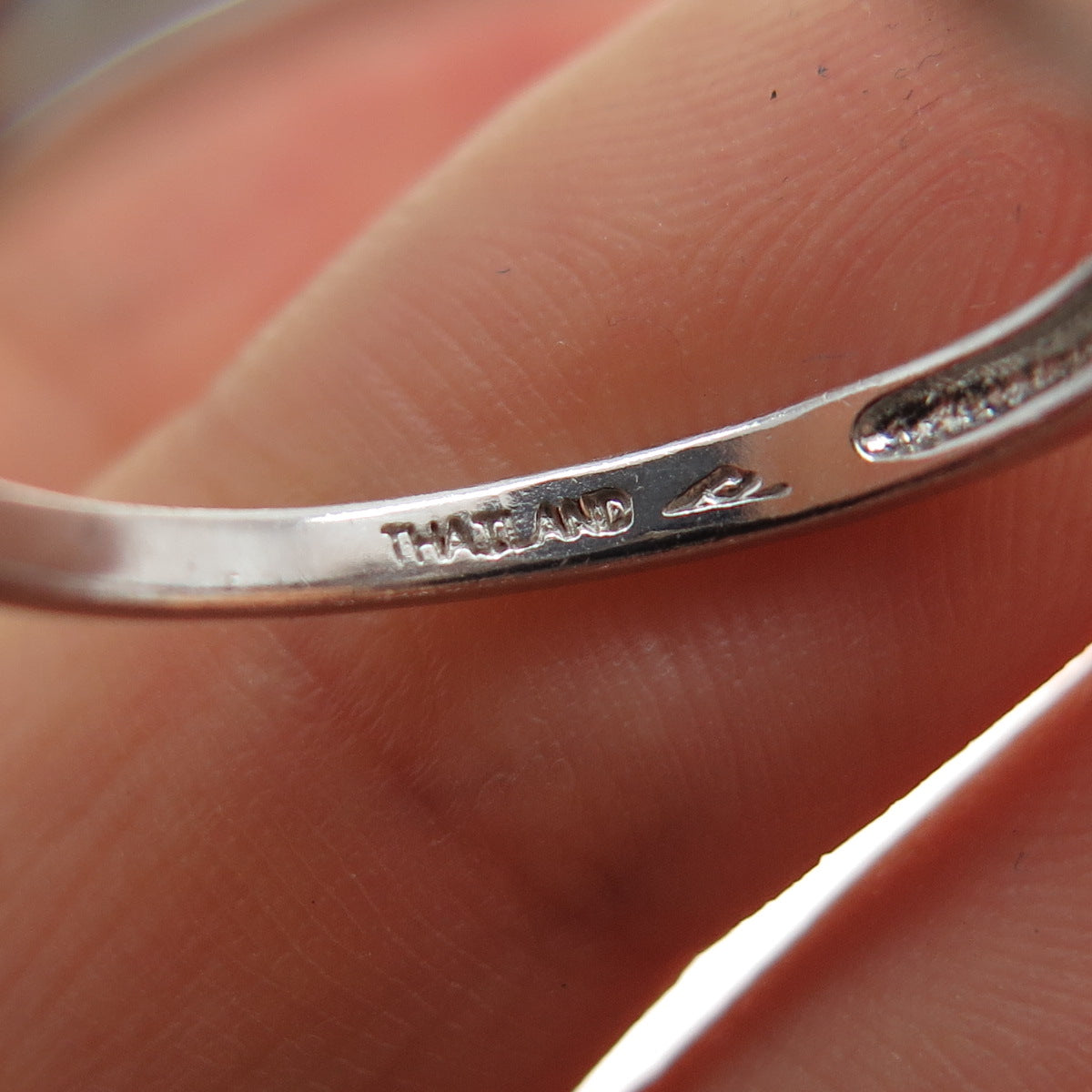 925 Sterling Silver Vintage Round & Marquise-Cut C Z Engagement Ring Size 9.25