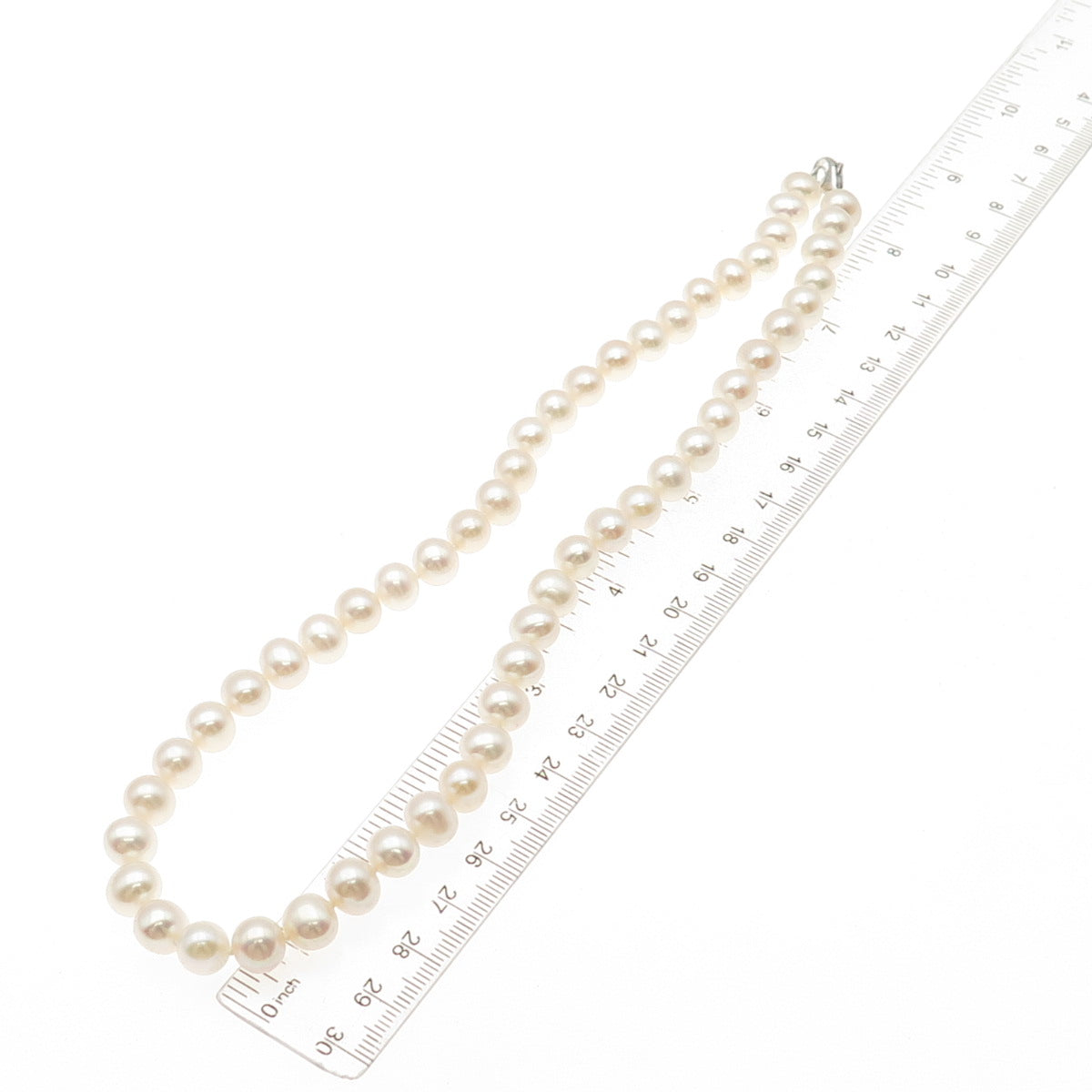 RL Richline 925 Sterling Silver Vintage Real Pearl Beaded Necklace 18"