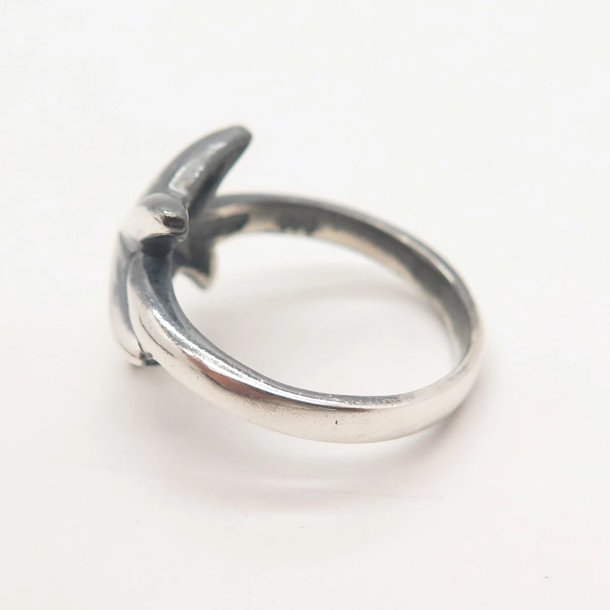925 Sterling Silver Vintage Starfish Ring Size 8