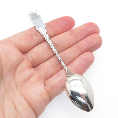 835 Silver Vintage Germany Enamel Bad Nauheim Coat of Arms Coffee Spoon