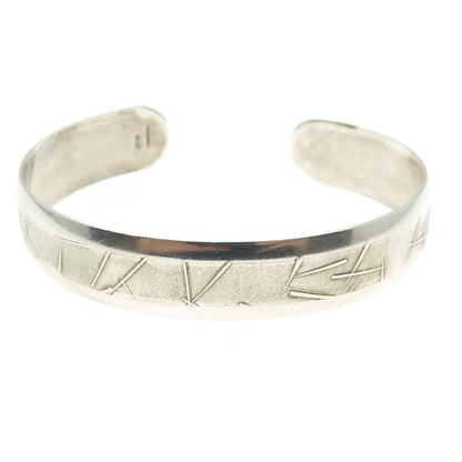 JULIUS OLAF RANDAHL Sterling Silver Vintage Modernist Adjustable Bracelet 6.5"