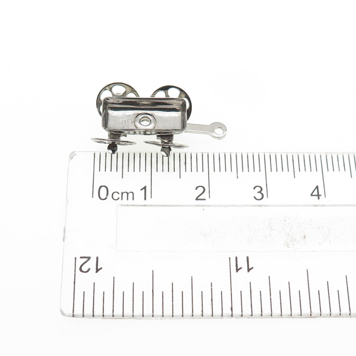 925 Sterling Silver Antique Art Deco Water Wagon Movable Mini 3D Charm Pendant