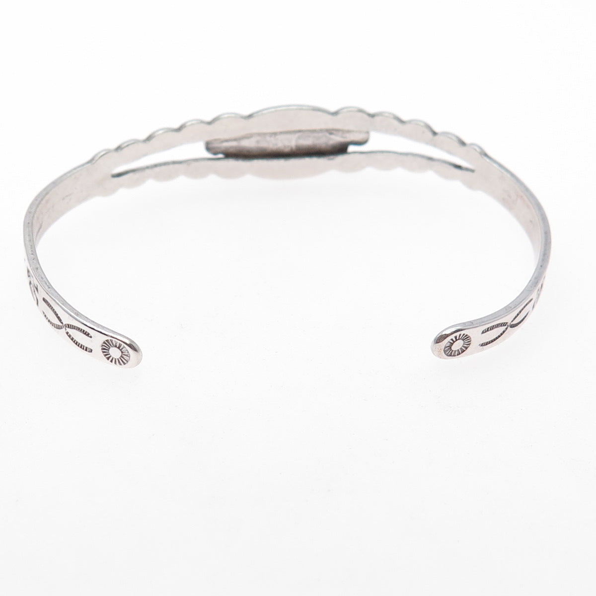 Old Pawn 925 Sterling Silver Vintage Royston Turquoise Adjustable Bracelet 6"