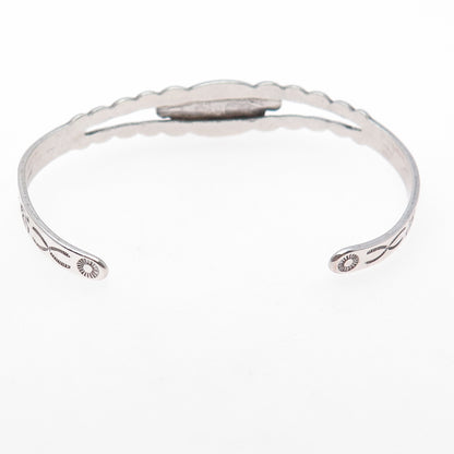 Old Pawn 925 Sterling Silver Vintage Royston Turquoise Adjustable Bracelet 6"