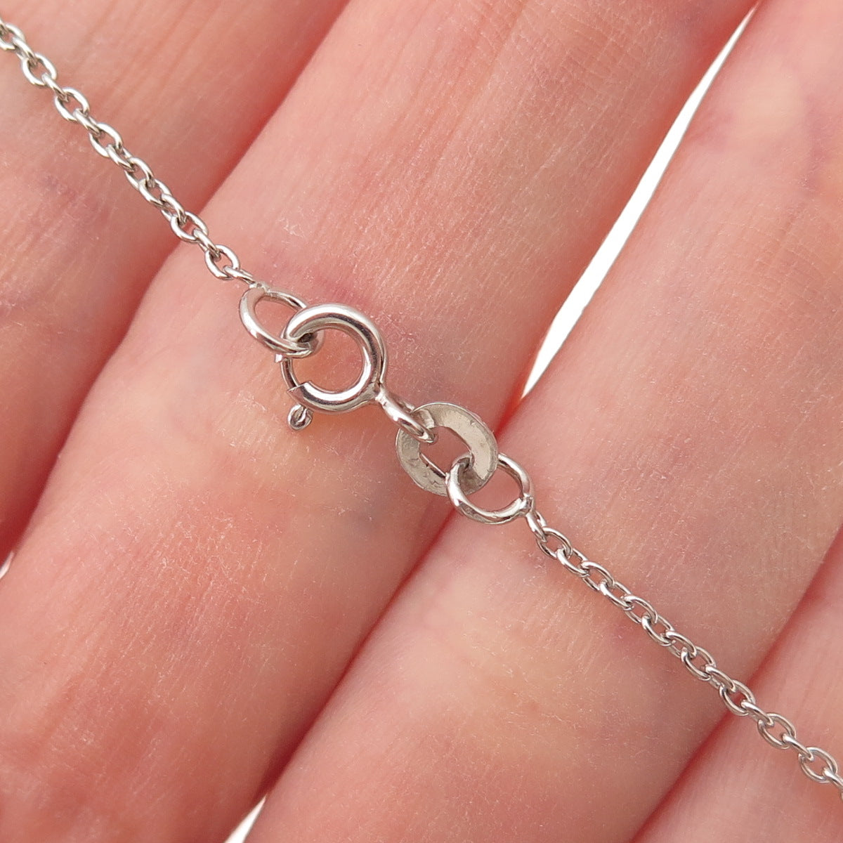 Chuck Clemency 925 Sterling Silver Real Tanzanite Cable Chain Necklace 18"