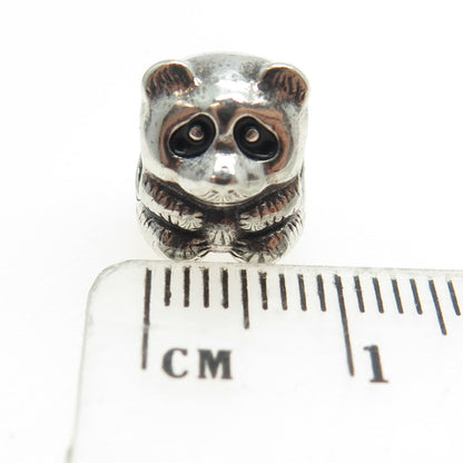 PANDORA 925 Sterling Silver Black Enamel Panda Bead Charm