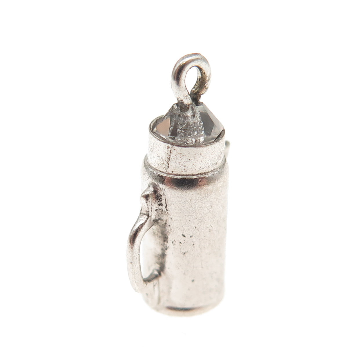 925 Sterling Silver Antique Art Deco Coffeepot 3D Mini Charm Pendant