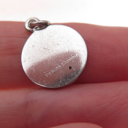 Lamode Sterling Silver Antique Art Deco Real Diamond North Star Charm Pendant