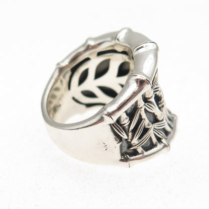 Jai by John Hardy 925 Sterling Silver Bamboo Oxidized Ring Size 5.25