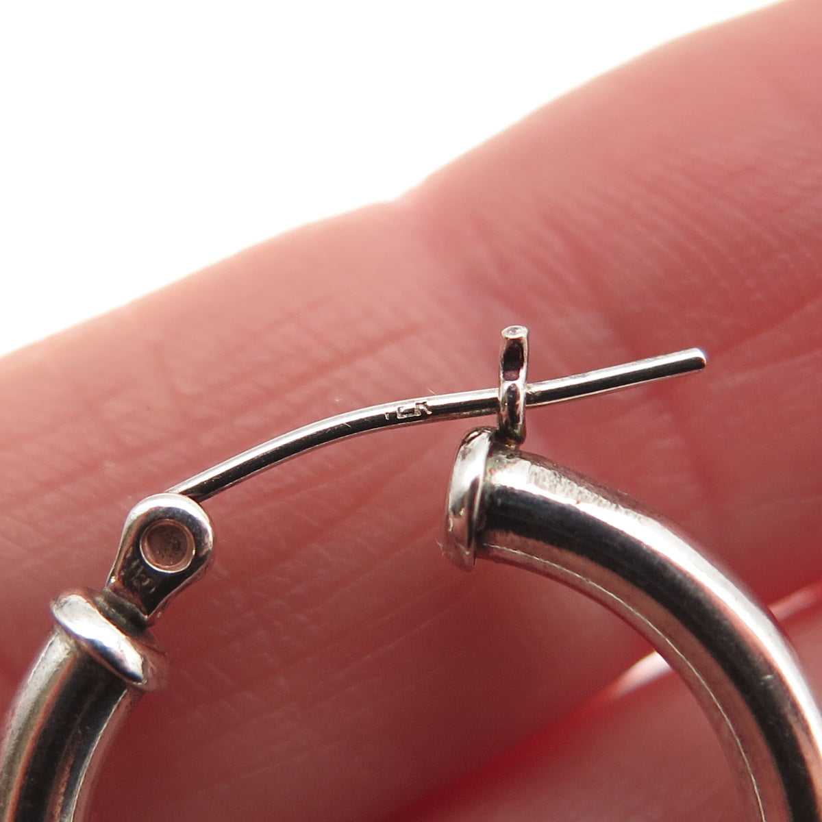 925 Sterling Silver Tube Hoop Earrings