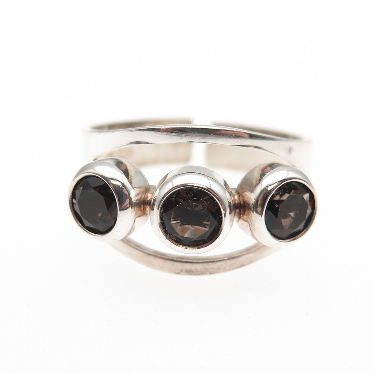 Kultaseppa Salovaara Sterling Vintage Finland Real Quartz Adjustable Ring Size 7