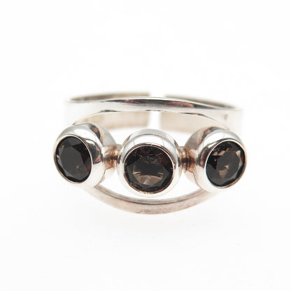 Kultaseppa Salovaara Sterling Vintage Finland Real Quartz Adjustable Ring Size 7