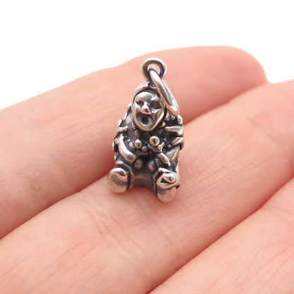 Old Pawn 925 Sterling Silver Vintage Kachina Doll Oxidized Mini Charm Pendant