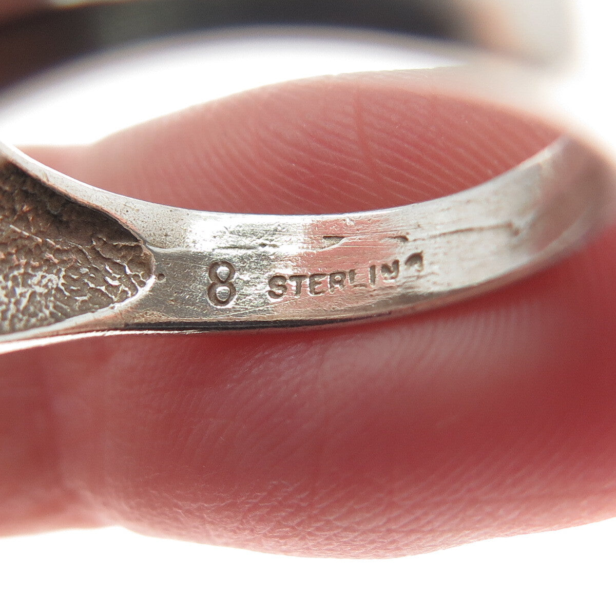 CELLINI 925 Sterling Silver Vintage Modernist Dome Ring Size 8